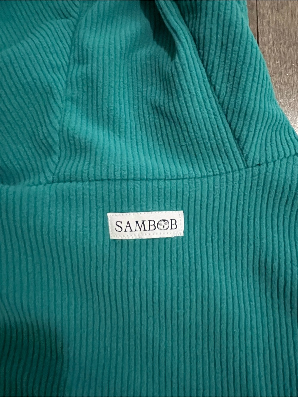 SAMBOB Teal Microgrid Fleece Hoodie - Picture 4 of 4